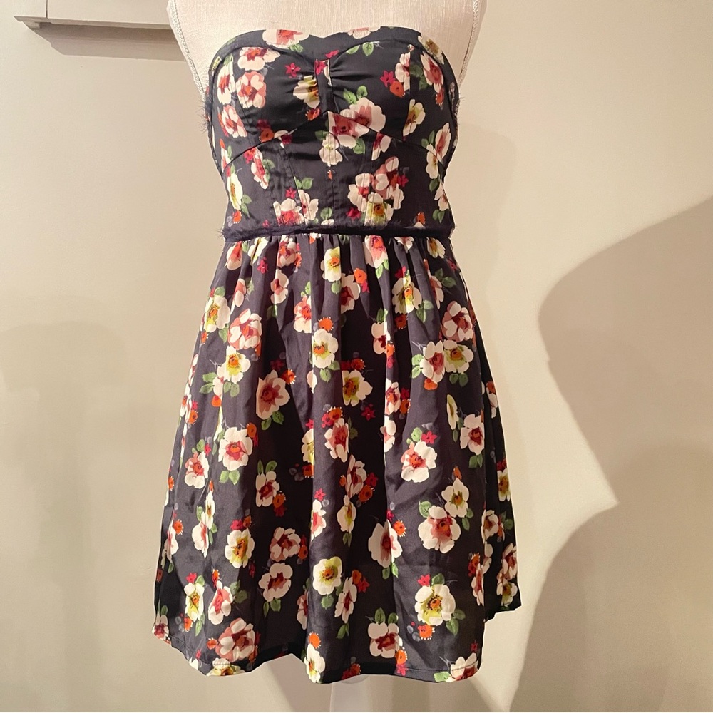 Floral Strapless Dress